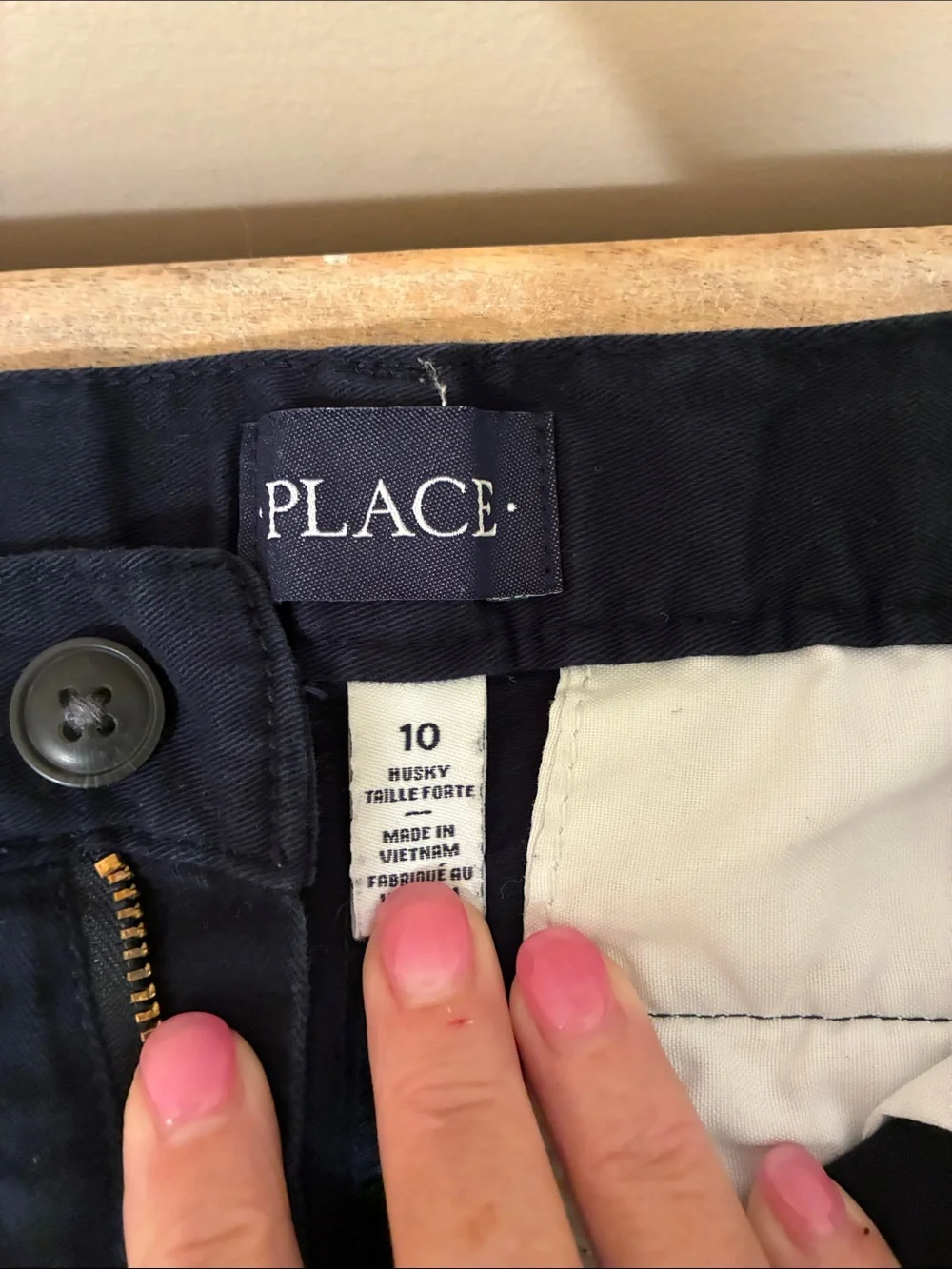 The Children's Place Navy Blue Kids Chino Shorts 10 Husky